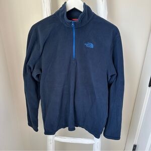 The North Face Men's Deep Blue Fleece Quarter Zip Pullover Size Medium